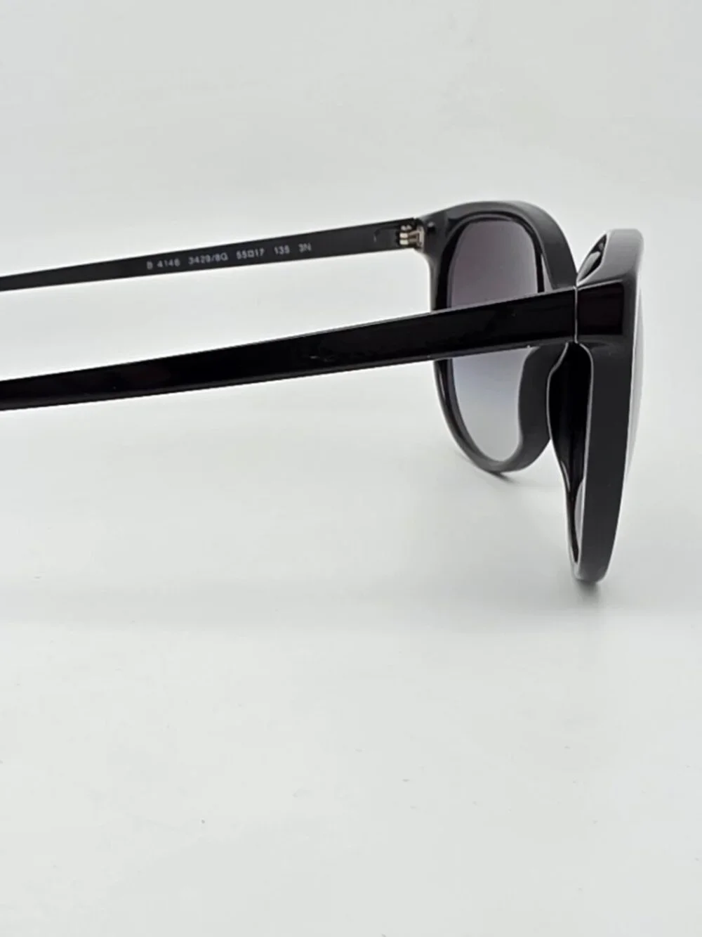 Burberry B4146 3429/8G Black Frame Grey Gradient Lens Cat Eye Sunglasses 55mm